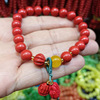 Rosary with round beads, bracelet, birthday charm suitable for men and women for beloved, ethnic accessory, cinnabar, 108 beads, wholesale, ethnic style