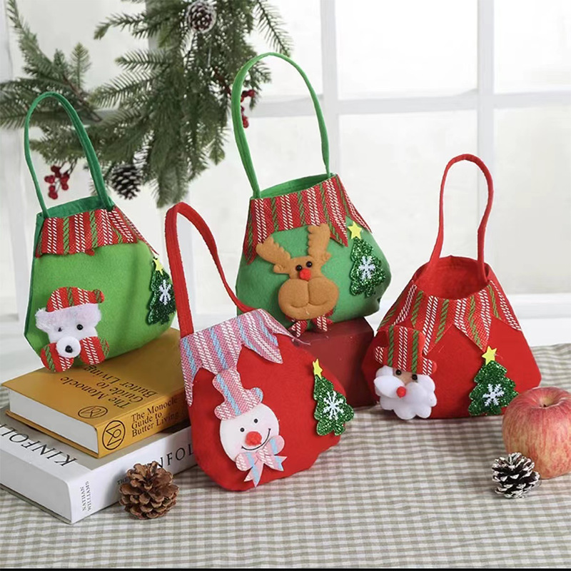 Christmas gift bag apple bag wholesale New Year's Eve Santa gift bag lucky apple packaging lucky bag