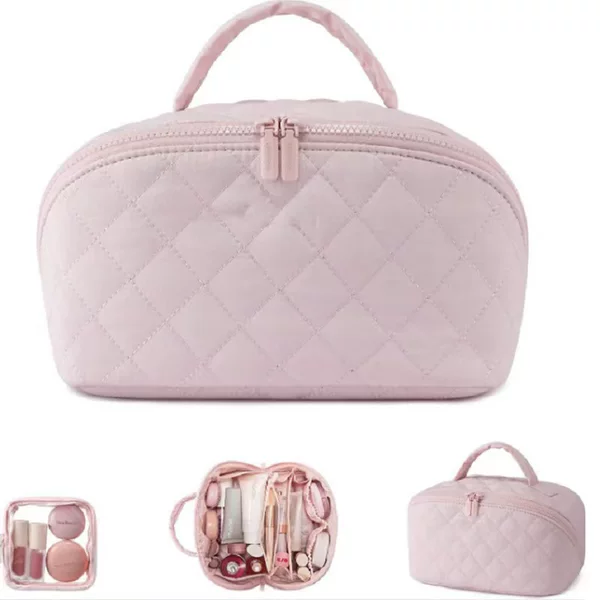 Amazon's Ready-Made Large-Capacity Cosmetic Bag for Women, New Cosmetic Storage Bag, Travel Portable Toiletry Bag