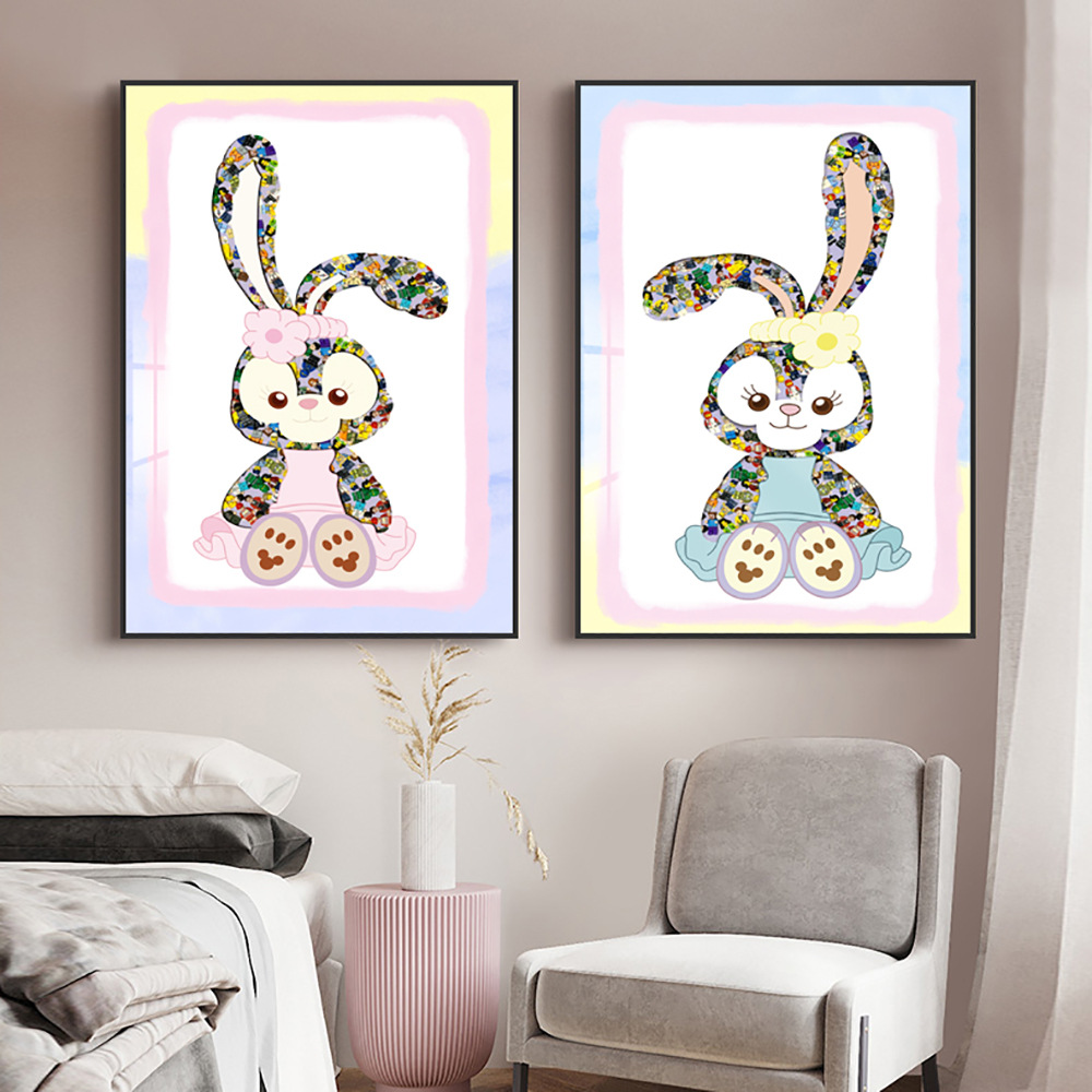 Bloques de construcción Pintura decorativa Estrella de dibujos animados Daitu Anime Sala de estar Entrada Pasillo Pasillo Pintura mural Habitación de los niños Pintura colgante junto a la cama