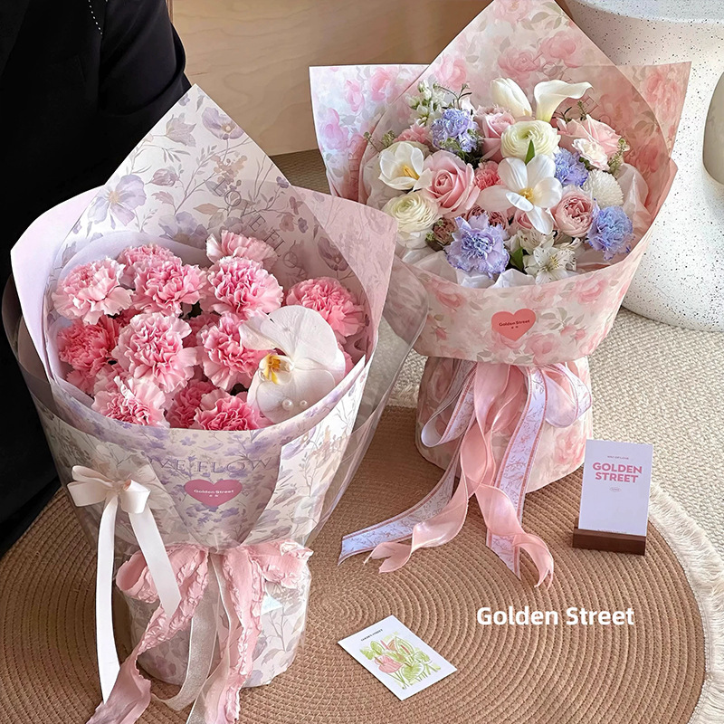 梦园花圃系列包装纸牛皮纸鲜花花束包花纸花艺手工礼品diy材料