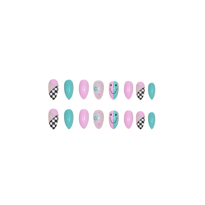 Ballet armour long wear armour wholesale blue powder smiley face Plaid color jump foreign trade cross-border armour press nail