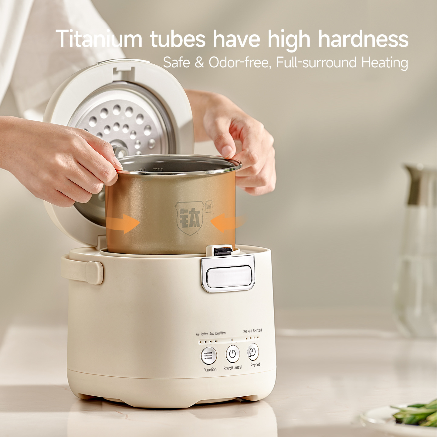 Zemkon 1.2L Mini Single Household 1-2 Steaming And Cooking All-in-One Small 2 Person Titanium Liner Rice Cooker_voghion.com