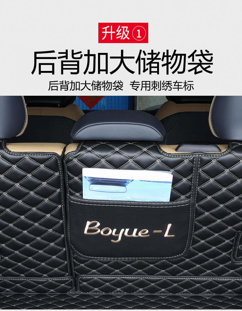 Suitable for 25 Geely Boyue L Fourth Generation Trunk Mats, Fully Surrounded by Atlas Car Interior Supplies Trunk Mats