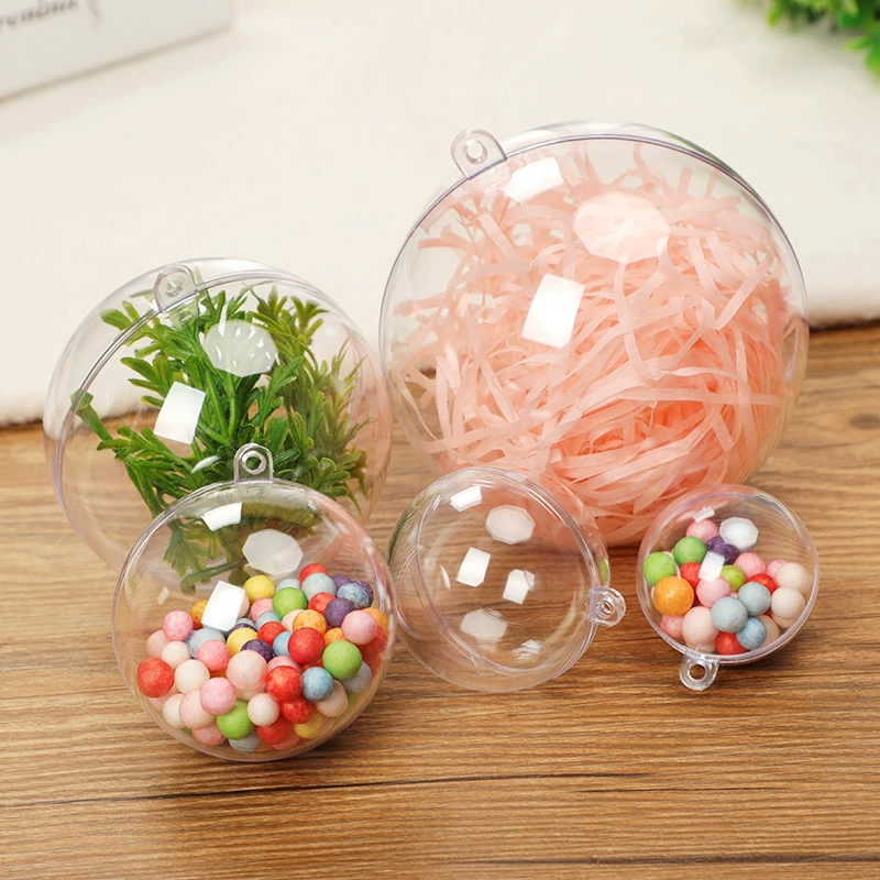 Christmas decoration ball acrylic plastic transparent ball shopping mall window decoration hanging ball hollow transparent Christmas ball