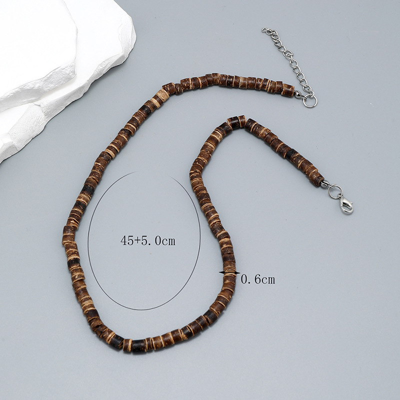 Vacation Geometric Turquoise Coconut Shell Beaded Men's Necklace display picture 5