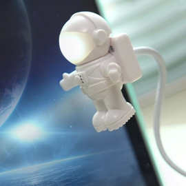 跨境创意宇航员USB小夜灯led太空人书灯笔记本键盘灯印刷LOGO礼品