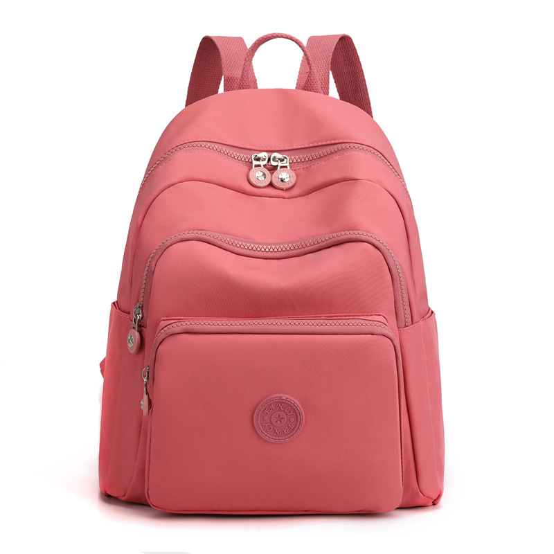 Bolsa de ocio para exteriores, gran capacidad, mochila de viaje versátil de nailon estampada para mujer, mochila de viaje moderna y sencilla