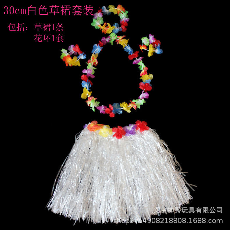 1 Hula guirnalda espectáculo Hawaiian hierba falda longitud 30cm