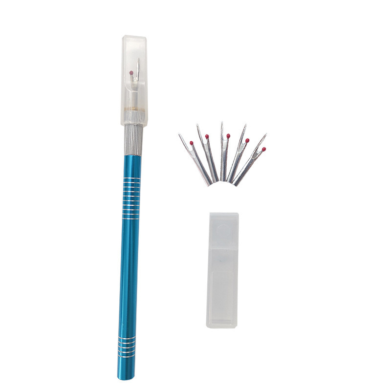 Juego de cortador de alambre de acero con alto contenido de carbono, cortador de alambre de metal, cuchilla de repuesto, mango de aleación de aluminio, cortador, herramientas de costura, cortador