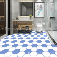 PVC浴室防水地贴耐磨防滑地板贴纸地面自粘墙纸墙贴厚卫生间厨房