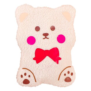 Cartoon Teddy velvet baby explosion-proof thickened water injection warm hot water bag student hand warmer portable wholesale