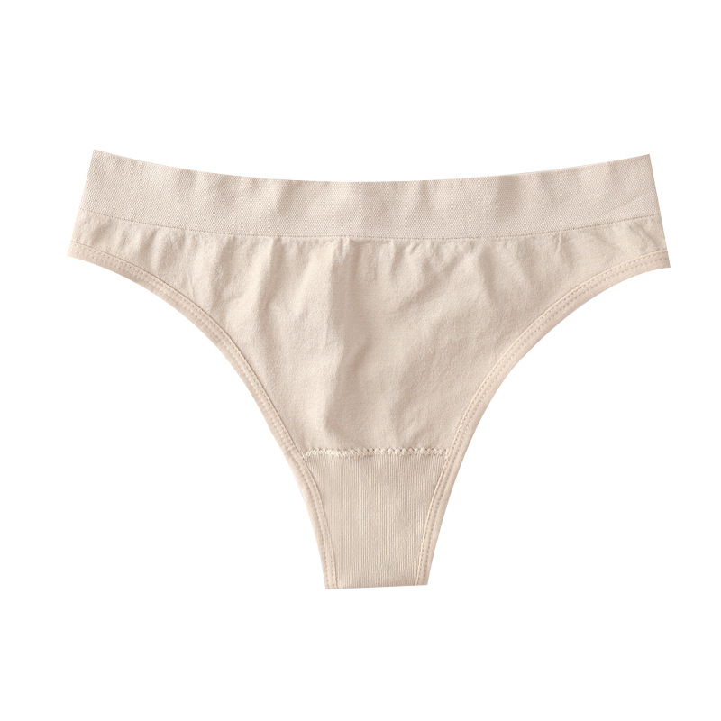 Cómoda ropa interior de mujer agradable para la piel 2022 primavera algodón de doble capa entrepierna baja cintura media color sólido calzoncillos transpirables ligeros