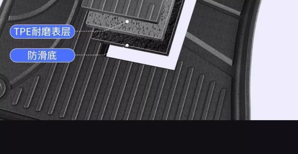 Cayenne car floor mats, Porsche Cayenne floor mats, upTPE model, fully specialized for new energy vehicles, ecoenne11 black