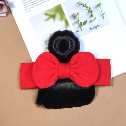 Ball head cotton hairband baby hairband fontanel protection bow headband baby hair accessories bangs wig children's accessories