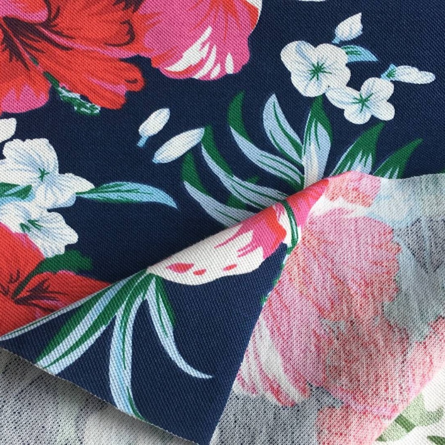 出口俄罗斯印花珠地布印花网眼布印花面料单珠地印花布全棉珠地布