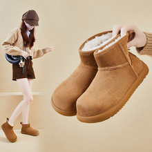 加绒高帮雪地靴女2025冬季新款学生ins韩版保暖休闲厚底增高KB147