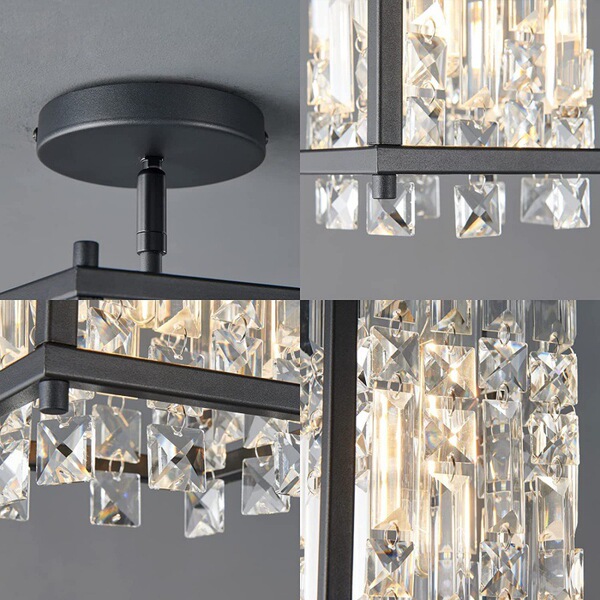 Cristal coffee ceiling lamp for bedroom for living room for corridor