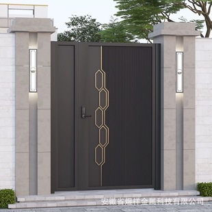 Aluminum Art Villa Courtyard Double Door, Aluminum Alloy Double Door, Rural Yard Double Door, Sliding Door, New Chinese Style