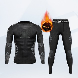 Cross-border European Code Skiing Quick-drying Clothes Men's Sweating Quick-drying Clothes Women's Autumn and Winter Outdoor Sports Running Thermal Underwear suit