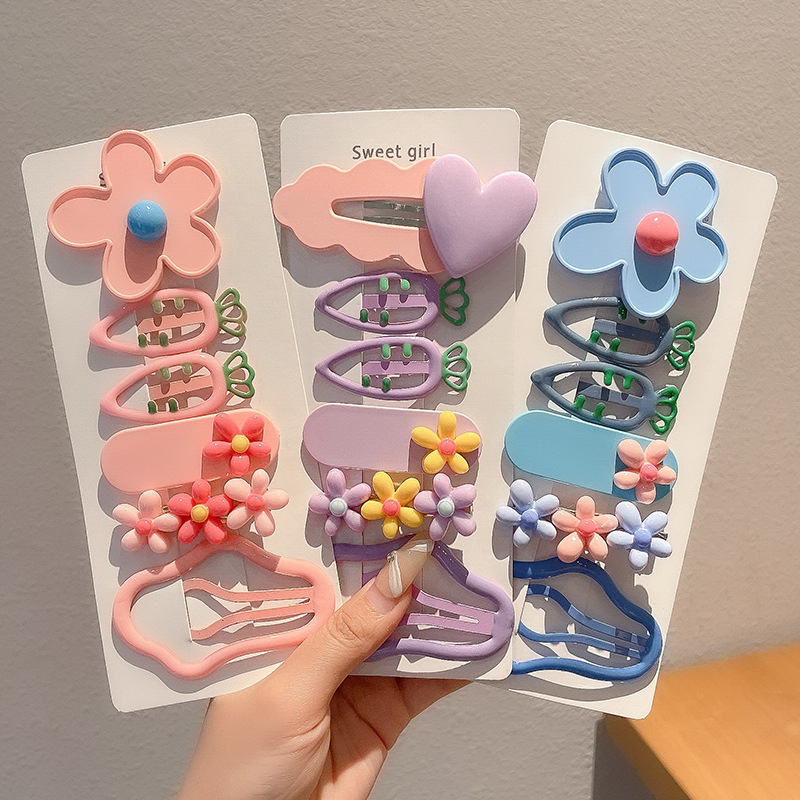 2024 nuevo clip BB de color lindo clip de cabello de boca de pato chica lateral clip de frange para niños tocado tarjeta de cabello rotura