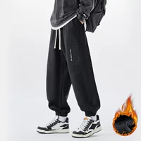 XL-6XL брюки большого размера мужские зимние плюшевые, толстые, толстые, толстые, толстые, толстые