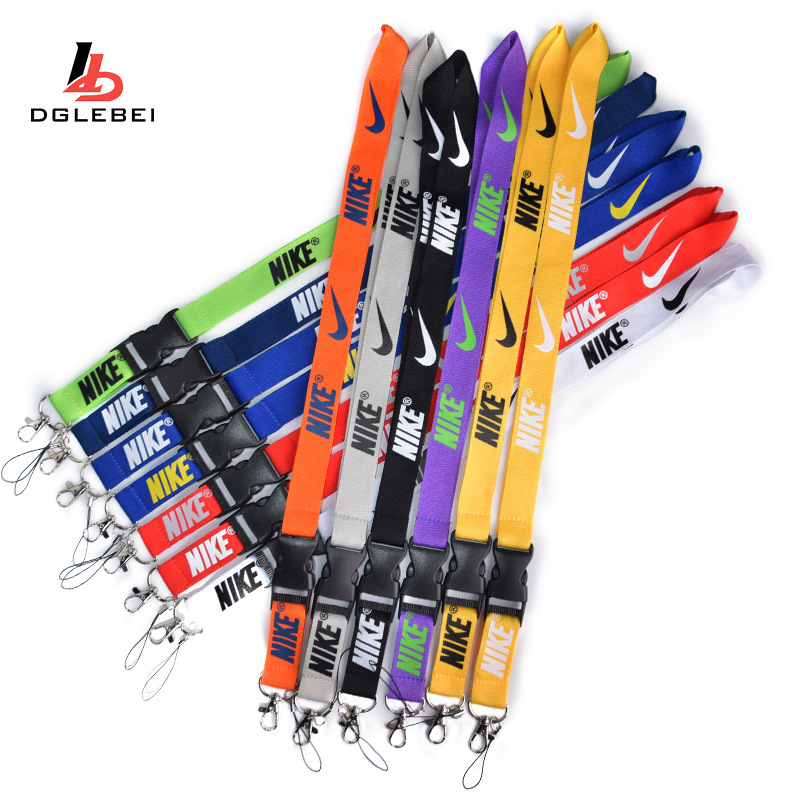 Nike lanyard in stock wholesale lanyard manufacturers straight hair printable single packaging Nike lanyard