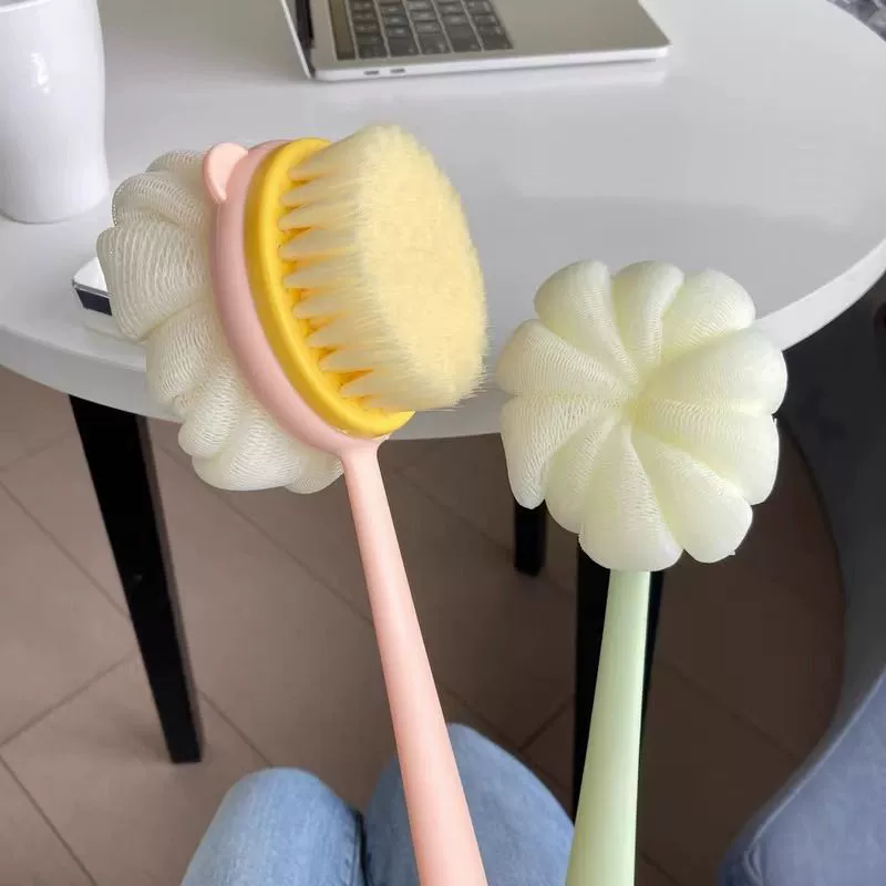 Щетка для ванны, скребок для спины, аксессуар для ванны с длинной ручкой, отшелушивающий инструмент для ванны.