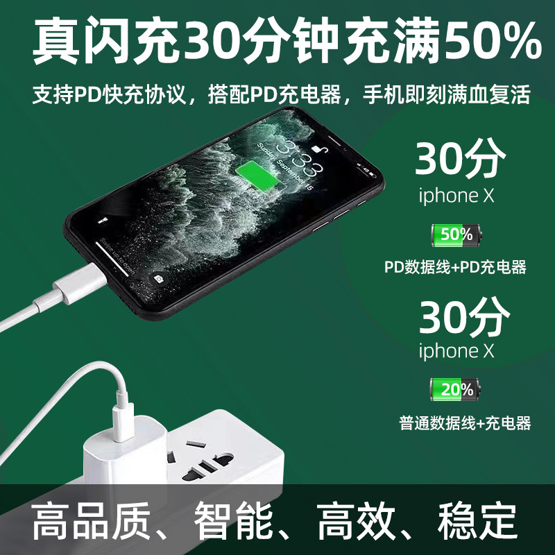 Aplicable a Apple 15 cargador de paquete original de cabeza de carga de teléfono móvil pd30w procesamiento de cable de datos de cabeza de carga rápida personalizada