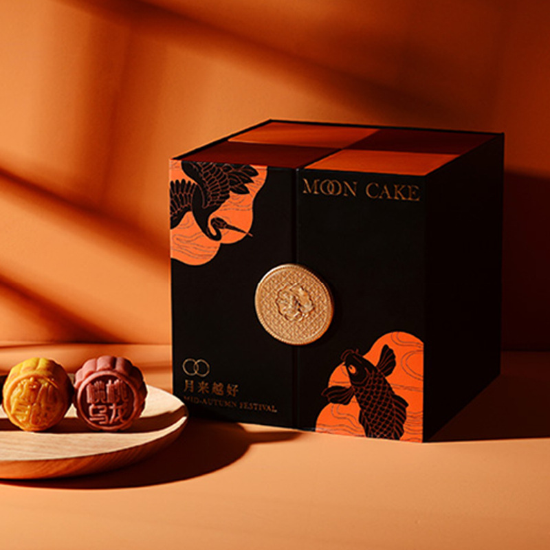 新款中秋节月饼包装盒创意魔方8粒手提盒国潮风礼品盒子现货批发