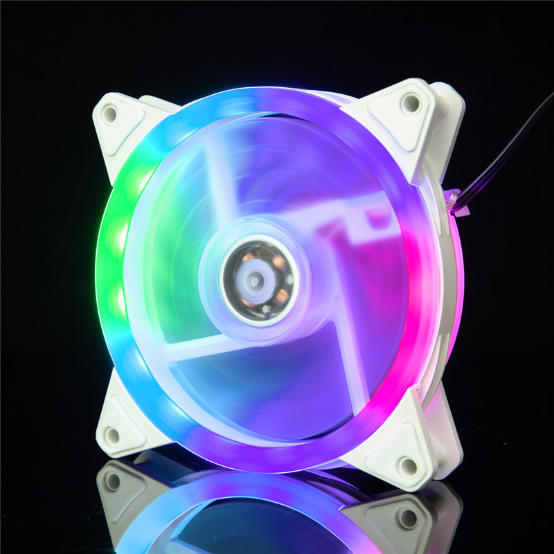 Ledケースファン12cm極光日食16led 12025クールledダブル絞りコンピュータケース|undefined