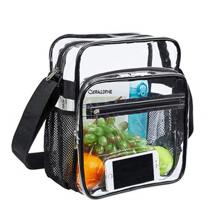 Spot Manufacturer Wholesale Amazon New Pvc Transparent Horizontal Crossbody Travel Portable Shoulder Backpack Straps Can Be Customized