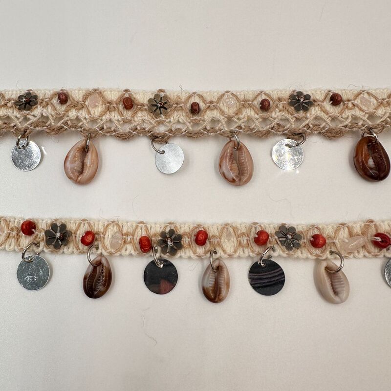 National Bohemian style clothing accessories handmade beaded hemp rope stone barcode lace hair band wholesale