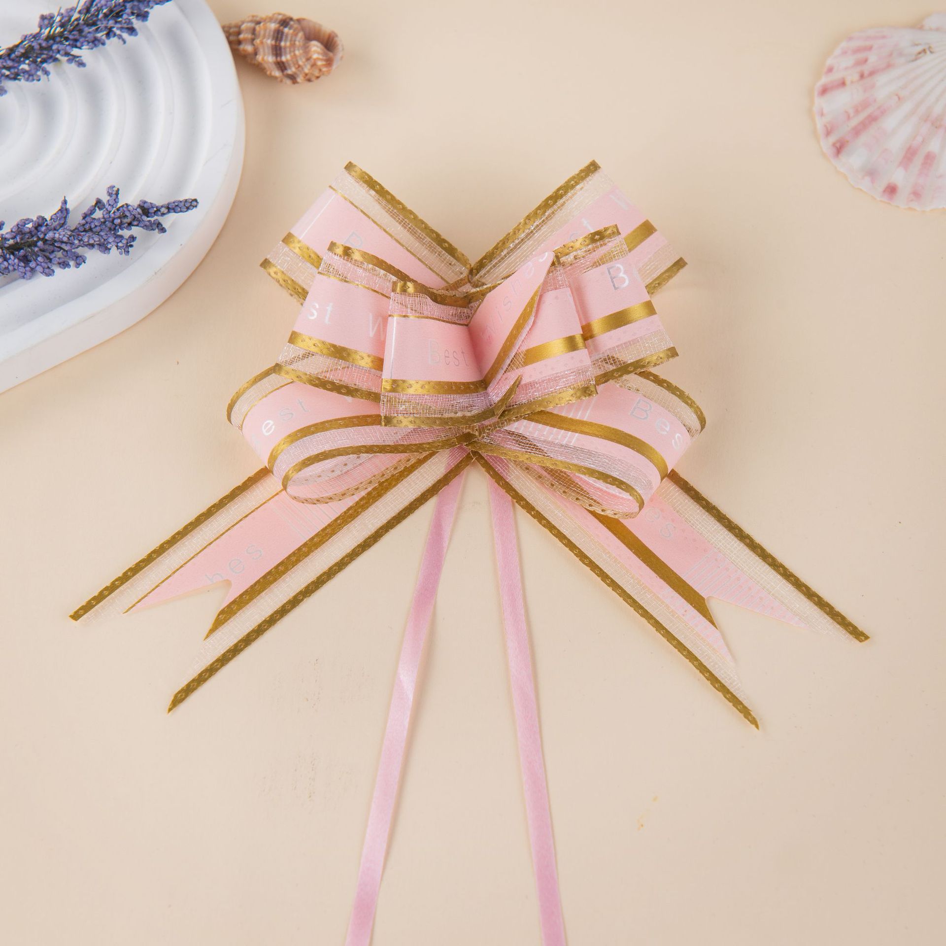 Carta de confesión transfronteriza 30 cinta de hilo de nieve flor dibujada a mano regalo de flores embalaje arco dibujado arreglo floral cinta