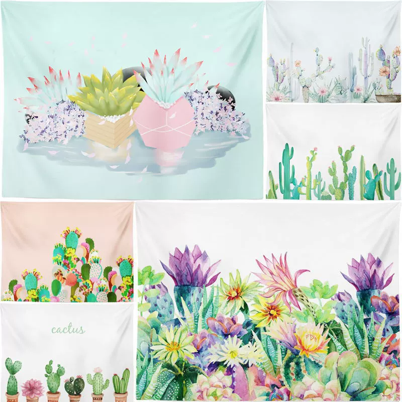 Серия кактусов Blossom Tambage одеяло настенное украшение для комнаты фоновая ткань для гостиной, учебной комнаты, общежития