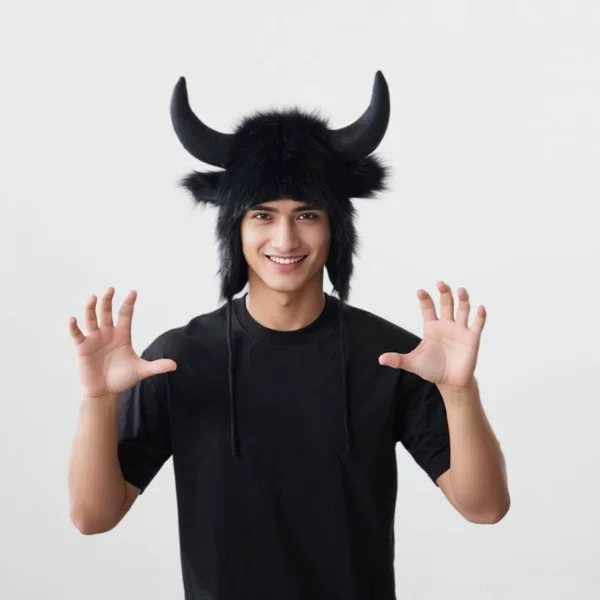 Cross-border explosions Amazon adult Greek wish Halloween Christmas plush horn hat, dress up stage