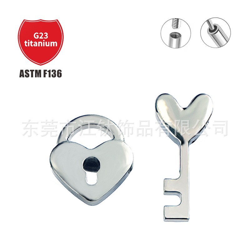 Pointed titanium steel lip stud product view