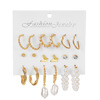 Earrings, retro set from pearl, European style, suitable for import, simple and elegant design, wholesale