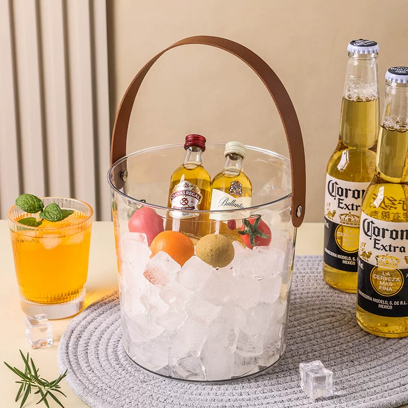 Прозрачный портативный карманный фляж, пластиковые ледяные кубики для домашнего использования, для караоке-баров