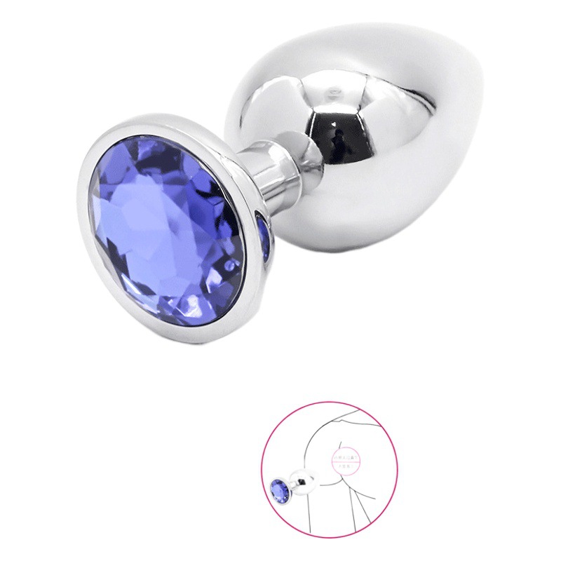 Plata ronda grande y mediano pequeño tamaño transfronterizo metal anal plug masculino y femenino masturbación productos del sexo anal expansor al por mayor