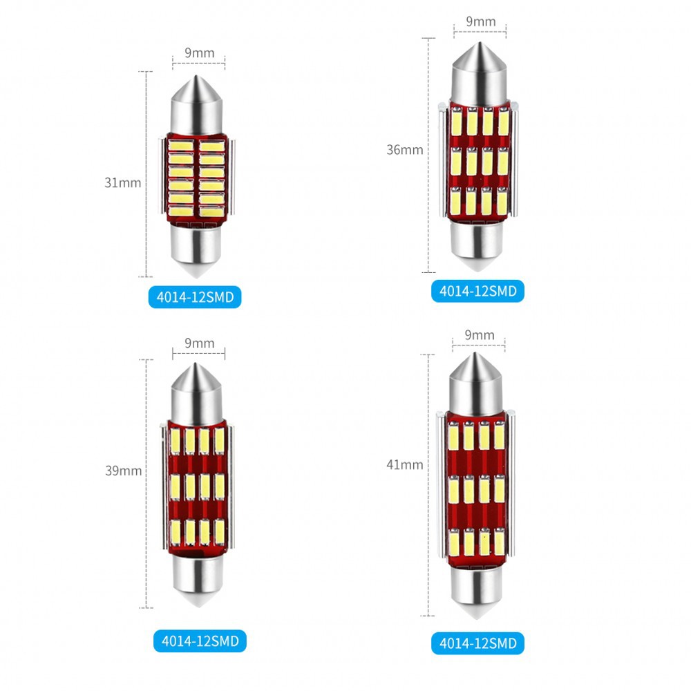 High Brightness LED 4014 12SMD Decoding Double Pointed Light License Plate