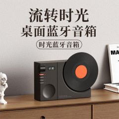 时计ブルートゥース音响レトロレコード机bluetoothスピーカークリエイティブデスクトップhd音质INSレトロブルートゥース音