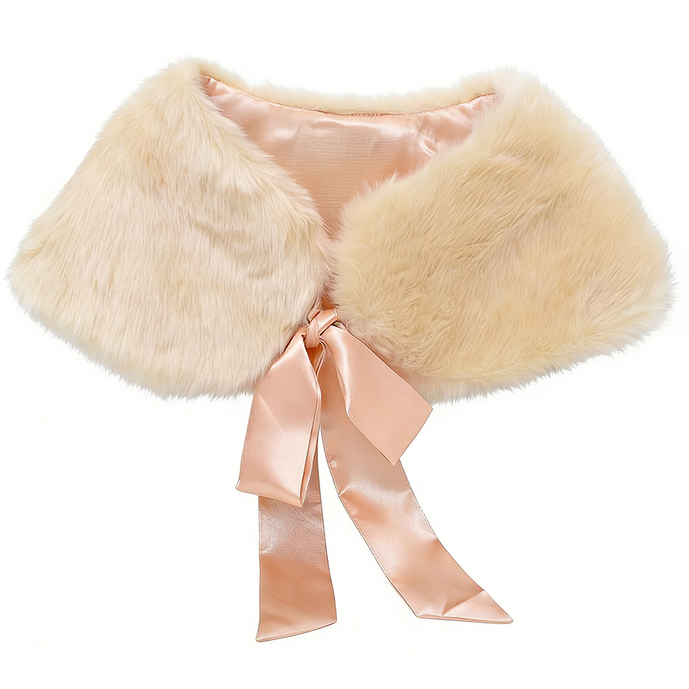 Una pieza de entrega de la niña chal 2024 nueva ropa para niños moda estilo coreano chal peludo accesorios para niños