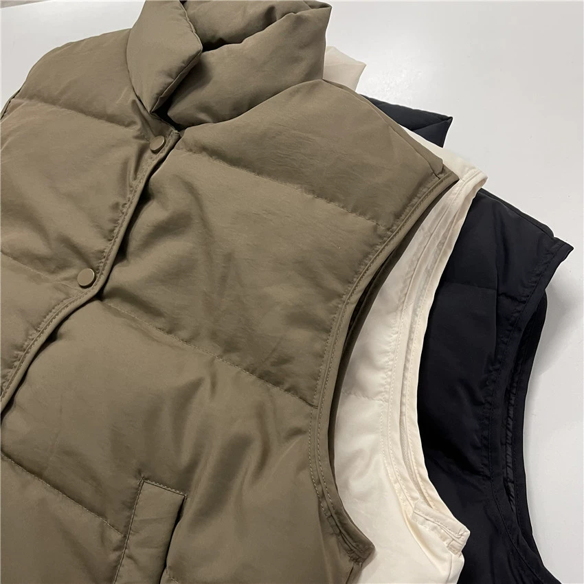 Взрывной воротник пуховый жилет ~ Высокая цена! Свободные повседневные пуховые жилеты куртки для студентов