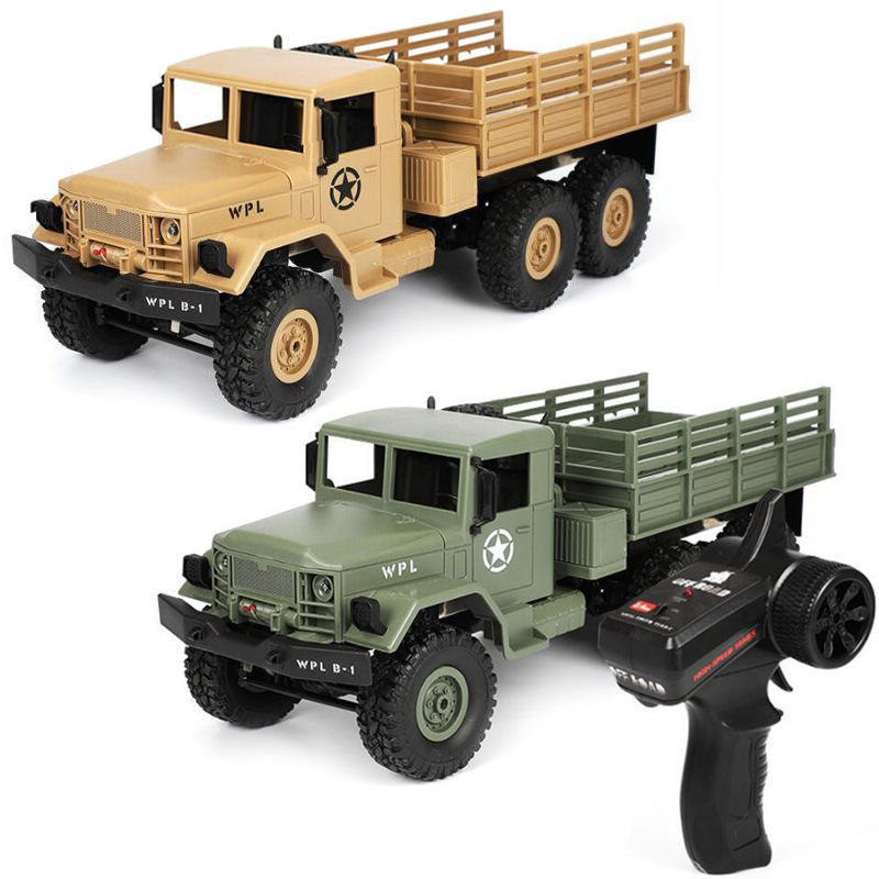 Preferred Wpl Remote Control Car Artificial Off-Road Vehicle 1:16 Six-Wheel Drive Climbing Electric Remote Control Military Truck B14 Modification