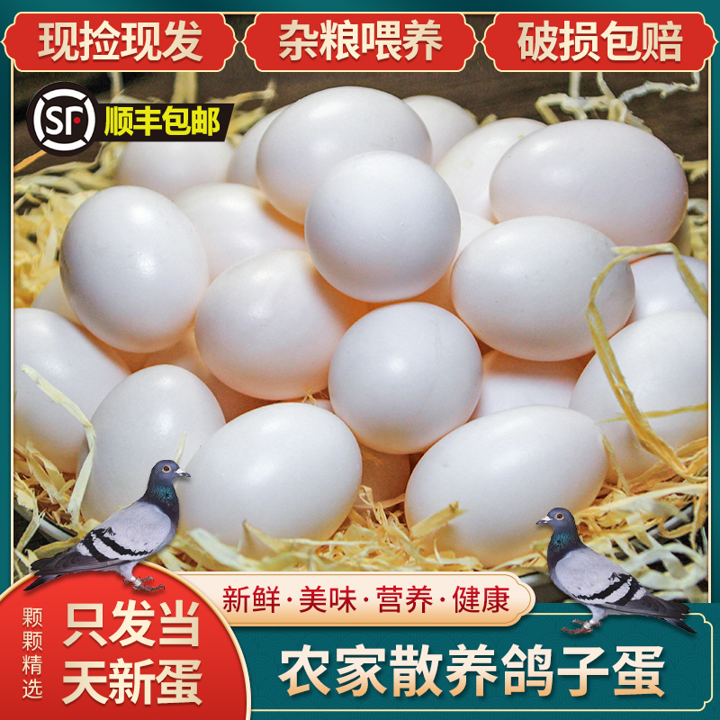 Fresh pigeon eggs white homing pigeons farmer five grains free-range 30 pieces 610g treasure pregnant women nutrition SF express included