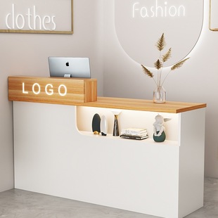 Bar Counter Cashier Shop Small Counter Table Front Desk Barber Shop Beauty Salon Clothing Store Reception Desk Modern Simple