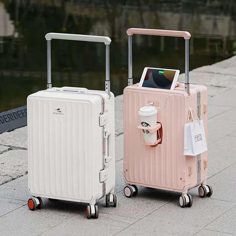 宽拉杆行李箱磨砂防刮箱女拉杆箱多功能24寸大容量密码旅行皮箱子