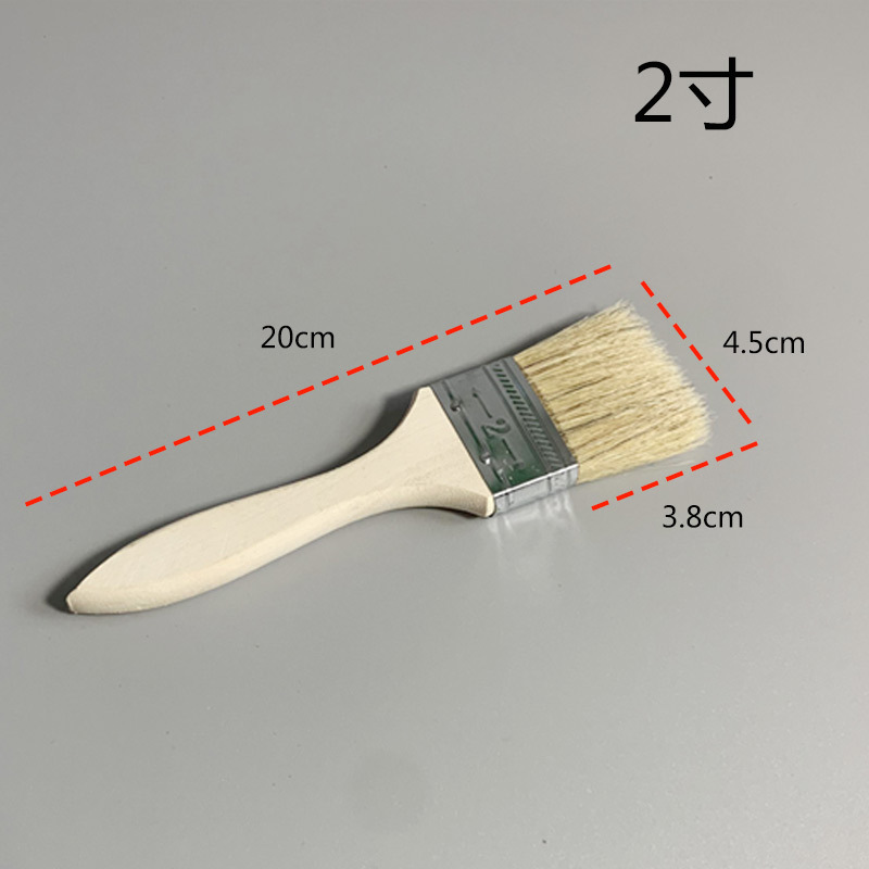 Cepillo de pintura cepillo de pelo duro cepillo de pelo de cerdo de barbacoa cepillo de pelo suave limpio cepillo de pegamento industrial cepillo de pelo de polvo 1 - 8 pulgadas grueso image 35