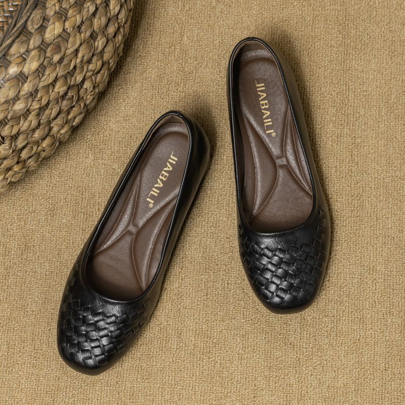 Zapatos de mujer suaves, zapatos de cuero suave, zapatos de cuero suave, zapatos de cuadrícula, zapatos de cuero suave, zapatos de cuero suave